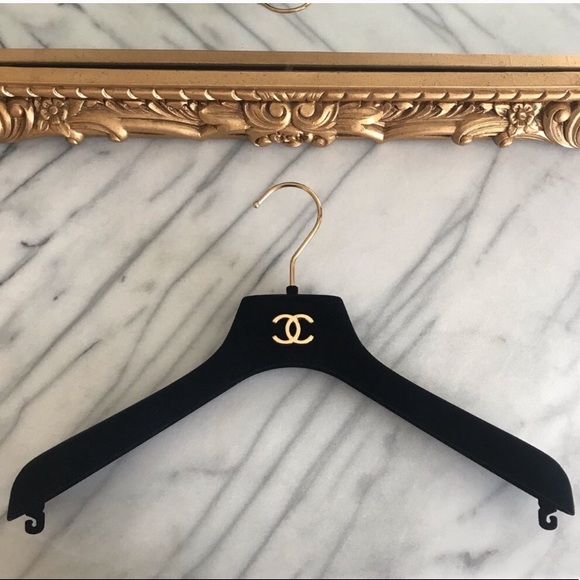 CHANEL Tops - CHANEL CC Gold Hardware Black Felt Shirt Hanger